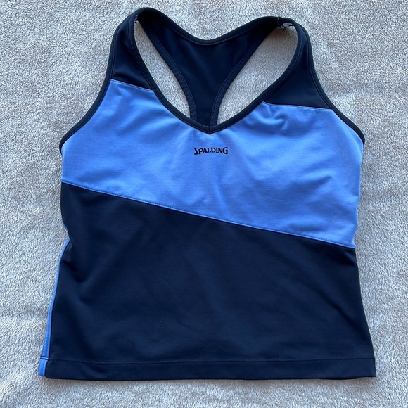 Spalding Tops - Spalding Activewear Colorblock Racerback Tank Top, Size XL